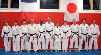 Some of the Instructors and Black Belts at the Ernest Bevin Sports College (Tooting) Dojo