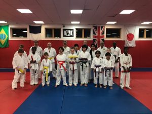 Members of South London SKC and Ethos Karate Club following the Kyu Grading on 5th December 2017