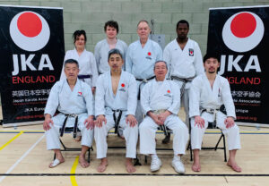 Members of South London SKC at the Crawley International Course with the four main Instructors. April 2024.